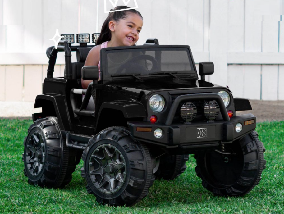 Kids black jeep on sale