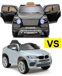 Comparison Review: Bentley Bentayga Remote Control Ride-On Car vs. BMW X6 12V Ride-On SUV!