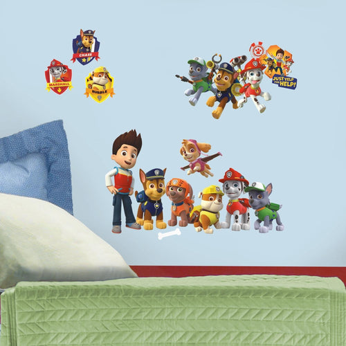 Paw Patrol Peel and Stick Wall Decals| Car Tots Ride On Toys