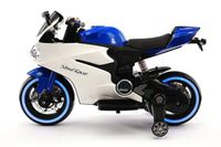 Street Racer Electric Ride-On Motorcycle With Foam Rubber Tires and LED Wheels